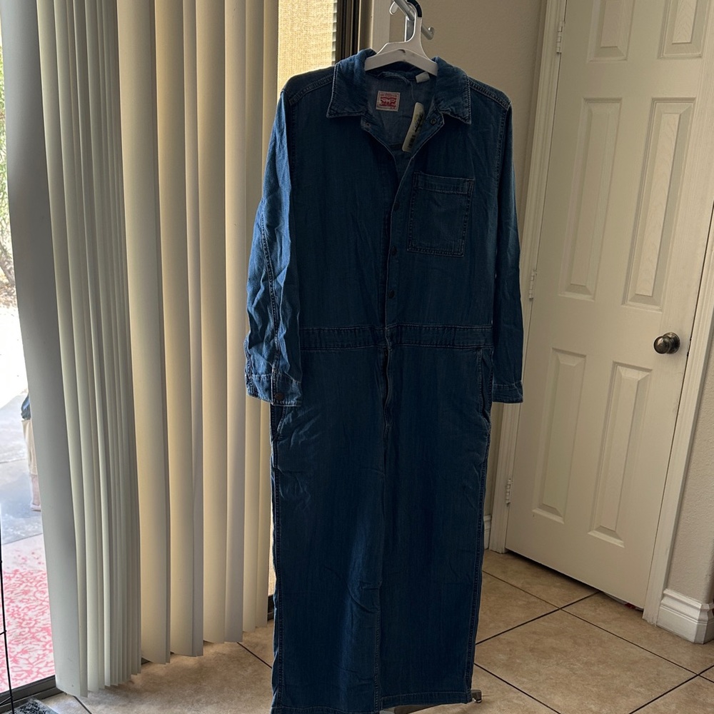 Levi's Blue Denim Button-Up Dress